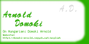 arnold domoki business card